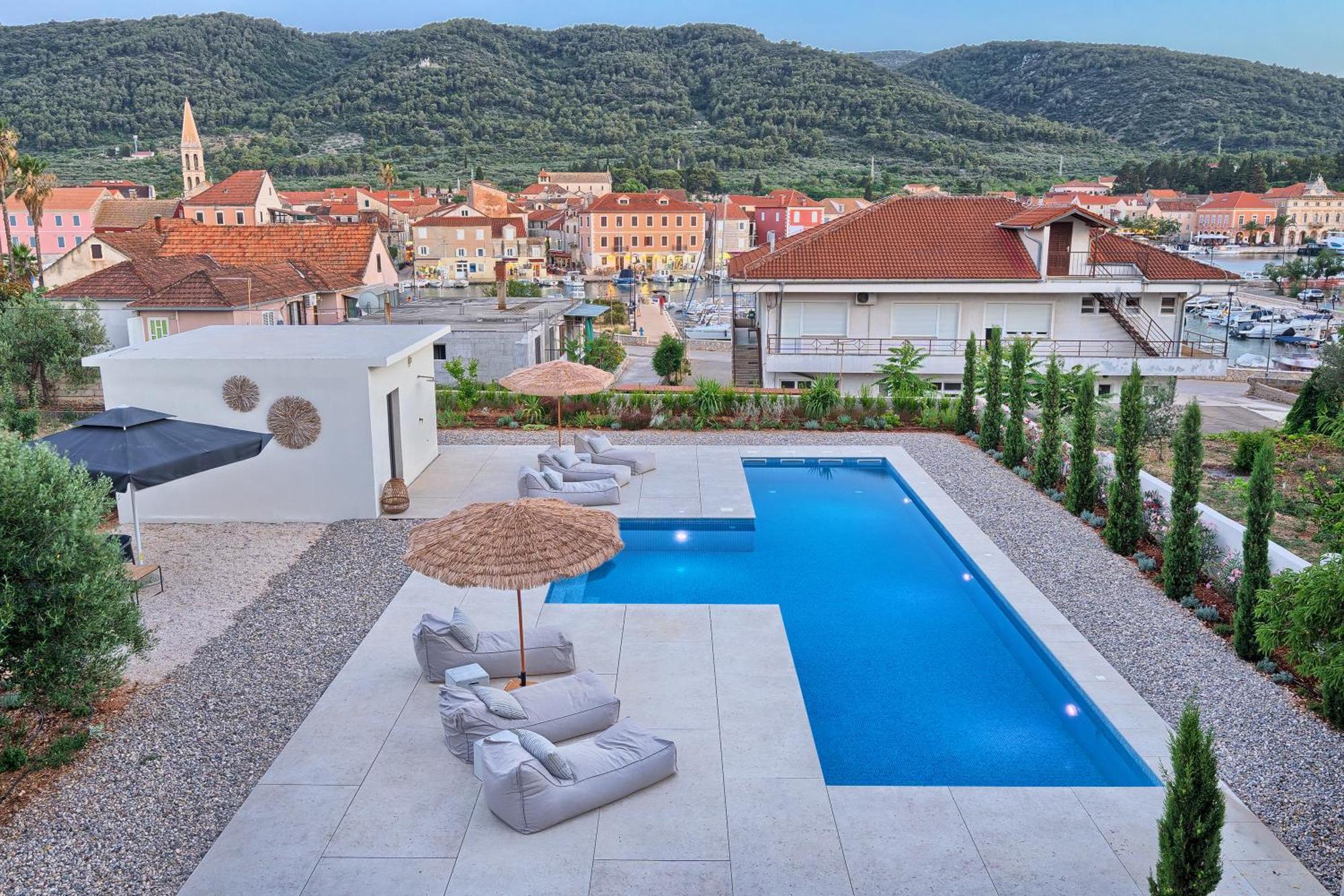 Hvar Luxury Villa And Pool With View In Heart Of Stari Grad Стари Град Екстериор снимка